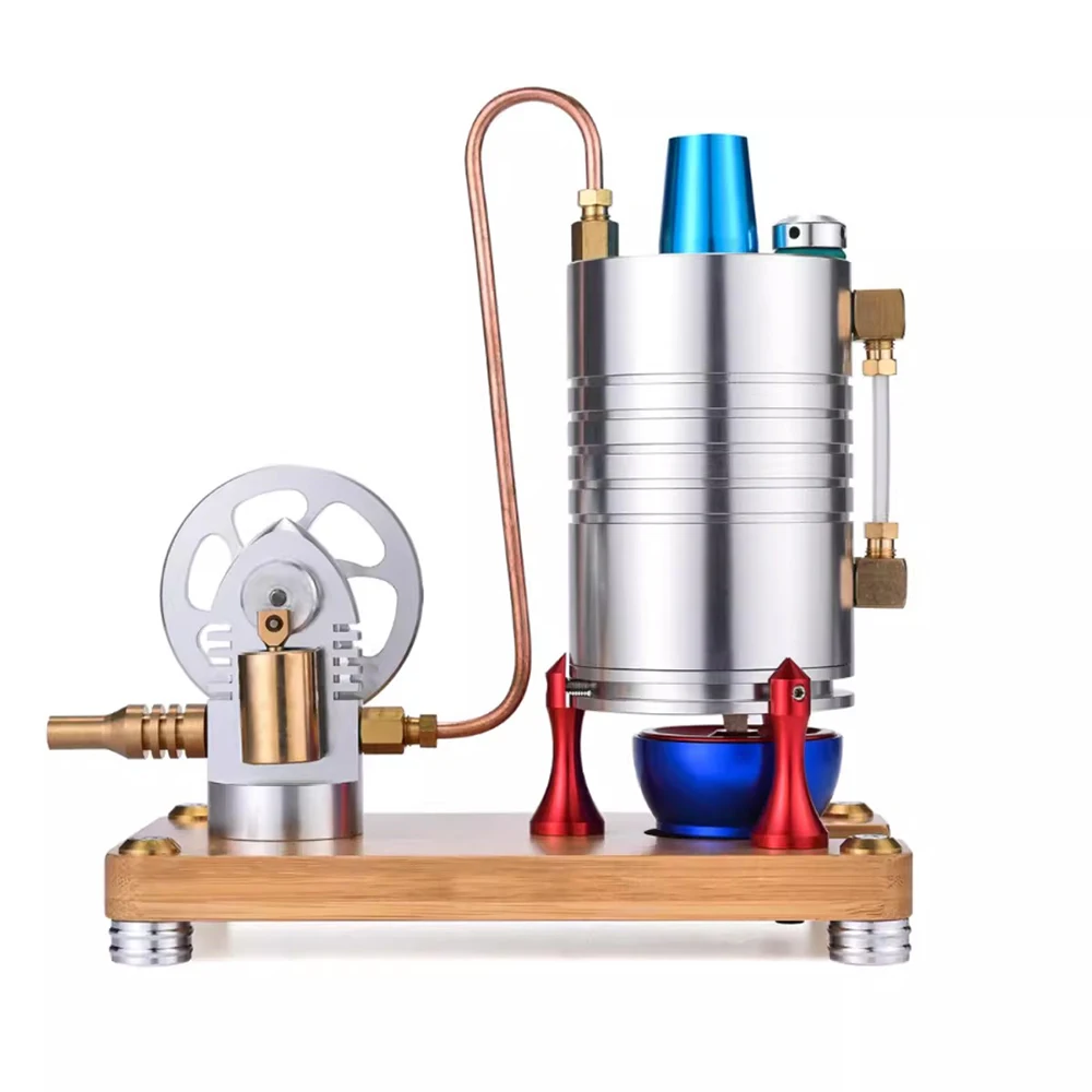 

K006 Startable Steam Engine Model Engine Retro with Large Heating Boiler CNC Manufacturing Real Start Model Toy