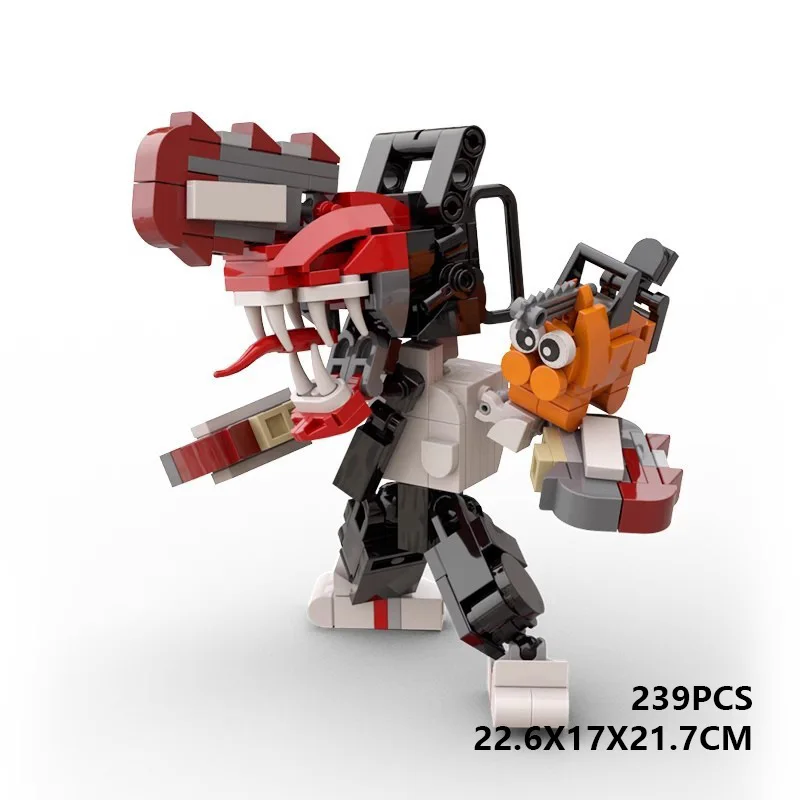 MOC Idea Anime-Figuren Chainsaw Man Bausteine Pochita Denjied Mini-Puppe Modell DIY Kinder-Puzzle Montage-Spielzeug Geburtstagsgeschenk – Detail 15
