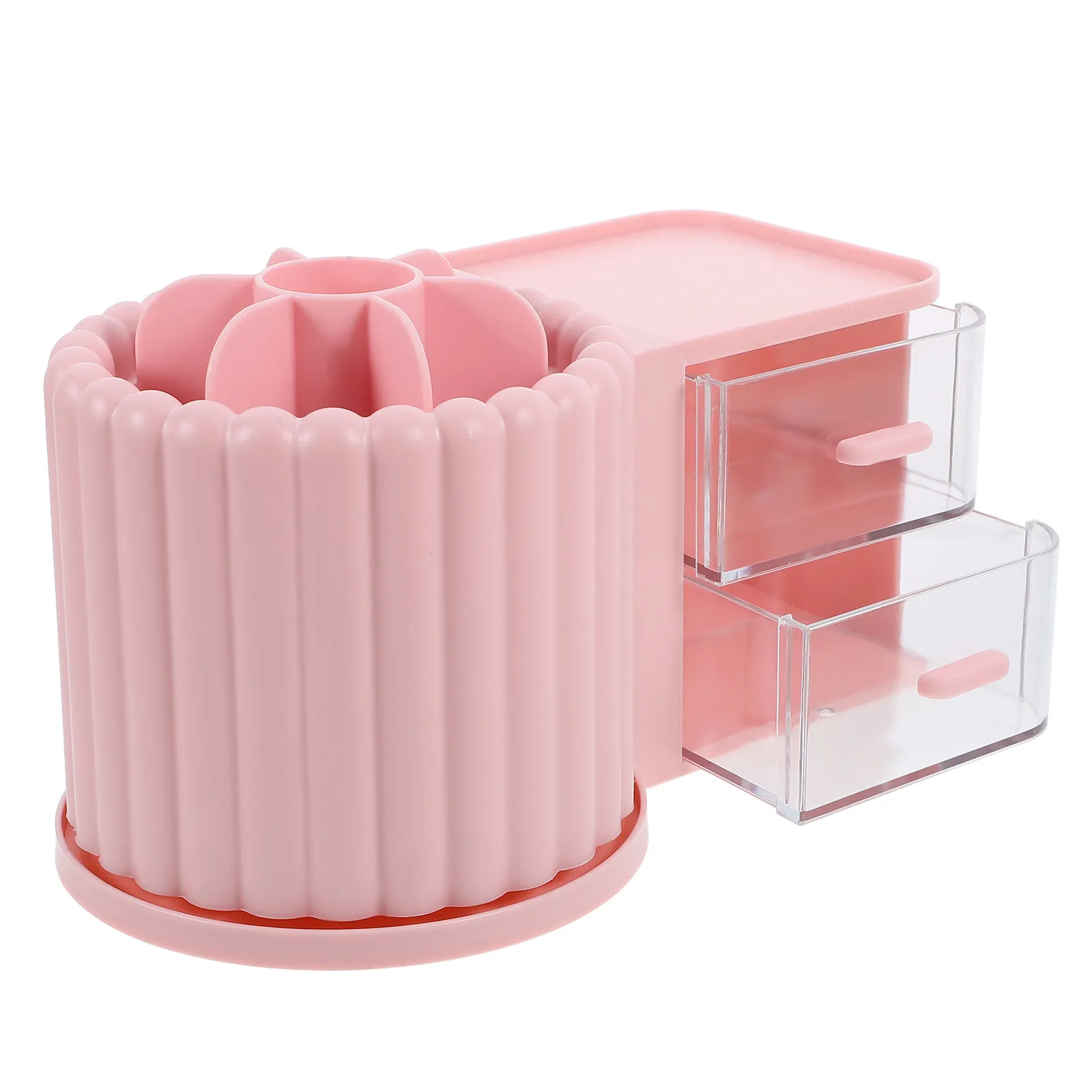 Rotating Brush Holder Desk Pencil Pen Organizer 360 Degree Turntable Desktop Storage Stationery Organizer for Office