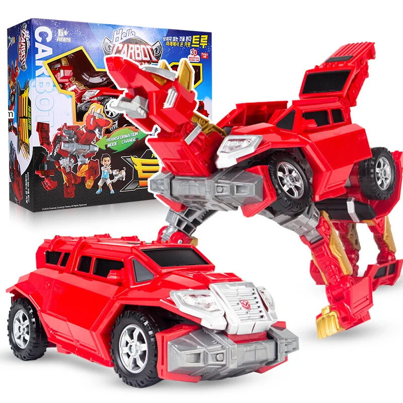 New Big Hello Carbot Transformation Robot Toys Action Figures Two Mode Deformation Car Police Wolf Toy for Children Gift