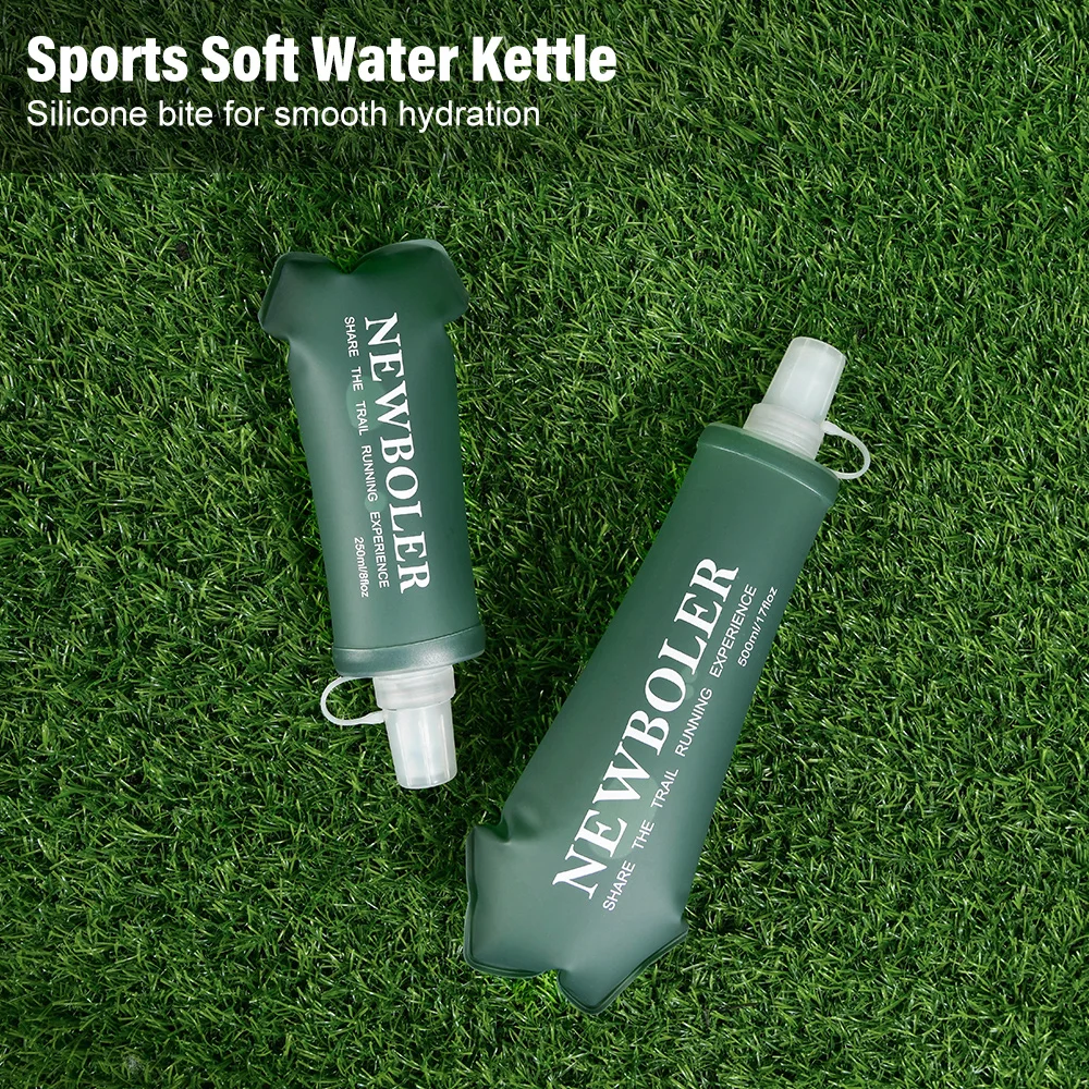 NEWBOLER 150/250/300/500 ml Wasserflasche, TPU, faltbar, weiche Flasche, Outdoor-Sport, Laufen, Camping, Wandern, Reisen, tragbare Wasserflasche – Detail 14