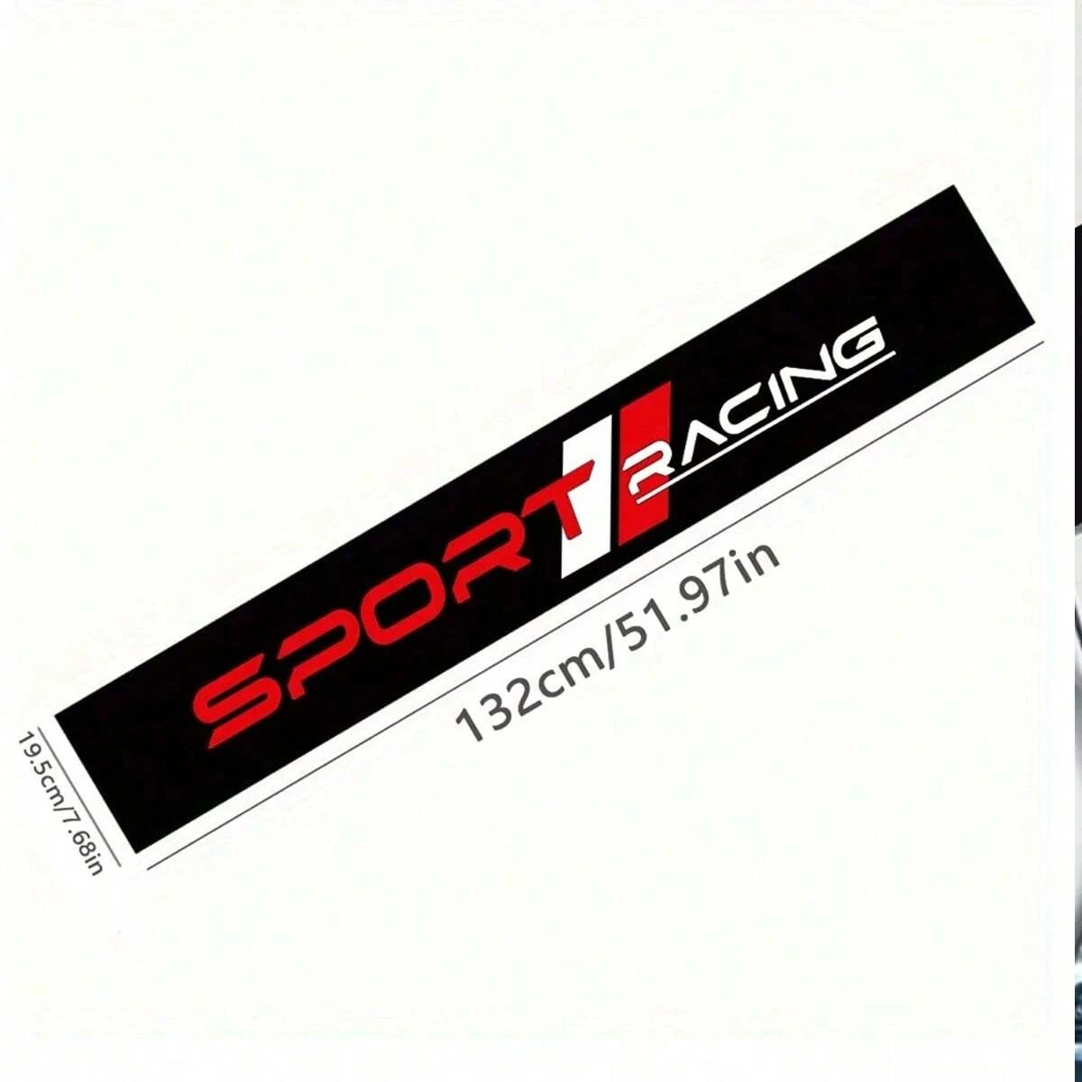 A single-sheet eye-catching reflective car windshield sticker, suitable for most vehicle models. Durable, windproof and fashiona