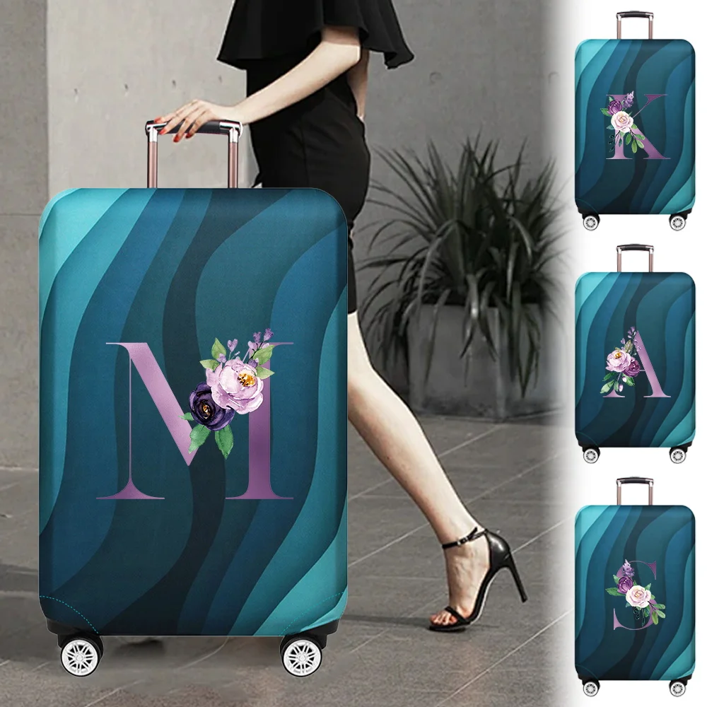 

Thick Elastic Luggage Protective Cover for 18-32 Inch Bag Suitcase Covers Purple Letter Series Trolley Cover Travel Accessories