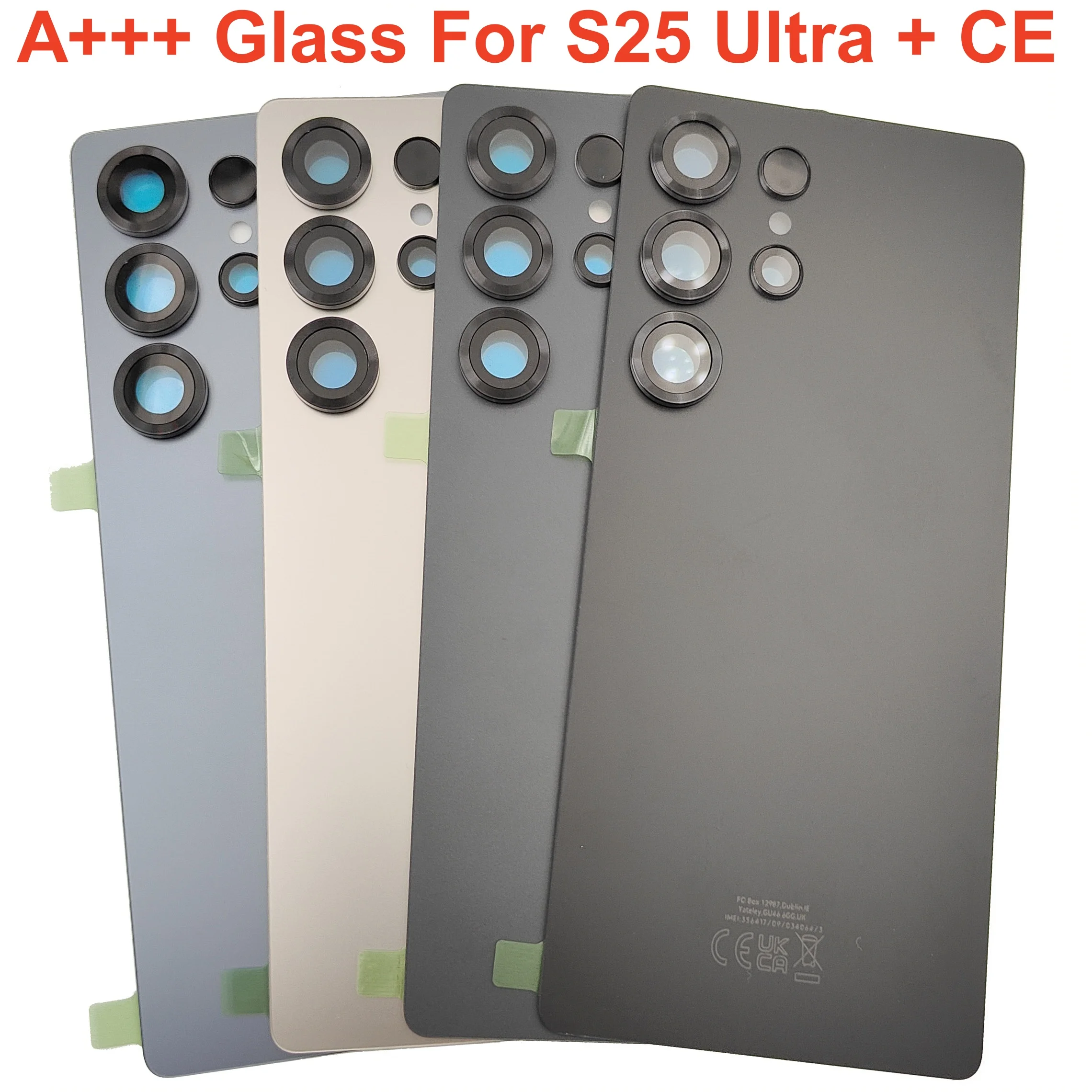 

100% A+++ CE Glass Back Door Lid For Samsung Galaxy S25 Ultra Battery Cover Rear Housing Case With Camera Lens Adhesive Tools