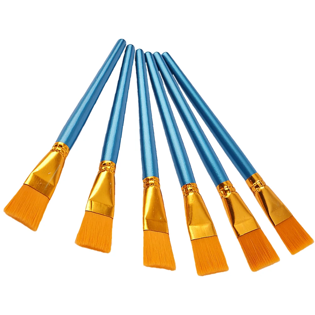 

5Pcs Children Paint Brush Wooden Handle Durable Watercolor Oil Paint Practicing Drawing Supplies Ergonomic Convenient