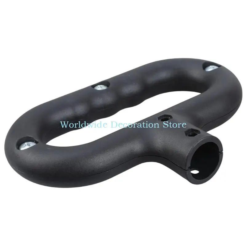 Q39B Camping Garden Black Trolley Pull Handle Fixed Buckle Part Socket Gardening Outdoor Activity Camping Trolley Handle