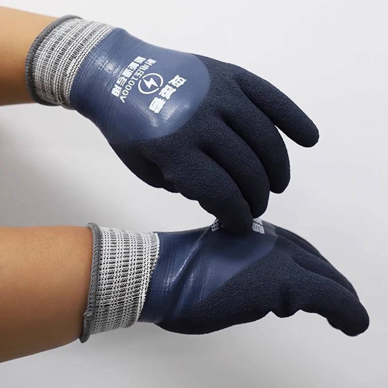 Guanti isolanti in gomma da 1000 V con tensione resistente da 1 paio per manutenzione elettrica Guanti isolanti per la casa e la costruzione