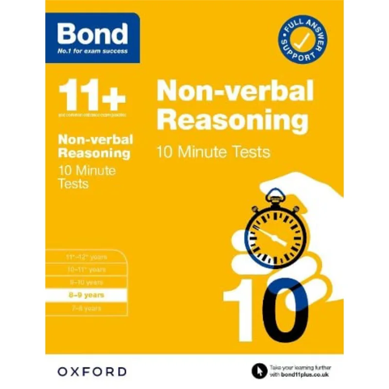 

BOND 10 MINUTE TESTS NONVERBAL REASONING 89 EA PB Bond 11 Oxford University Press 9780192784995 Book
