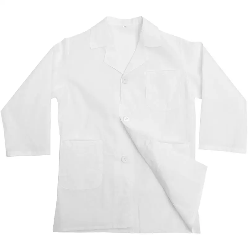 1pc Washable White Laboratory Clothes Scientist Coat Kids Costume Kids Lab Coat Children Party Cosplay Costume Accessories