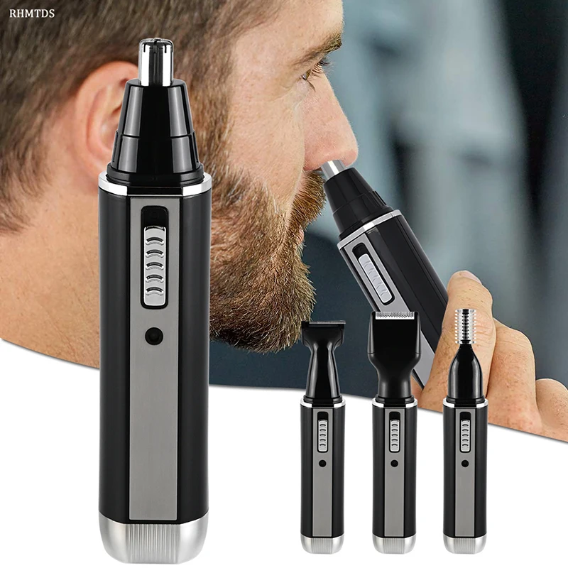 Portable 4-in-1 Electric Hair Clipper Set for Men Multifunctional Nose Hair Trimmer for Household & Car Use