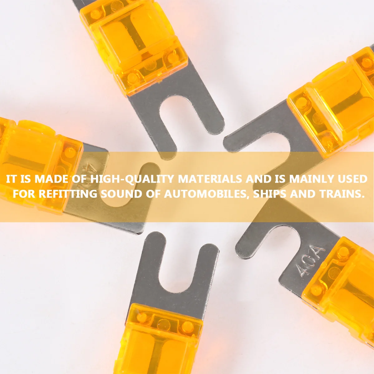 

5pcs Mini Anl 40A 4.1X1.2X0.9Cm Car Audio Power Fuse Deep Orange For Boat Truck Systems Anl Fuse Car Mini