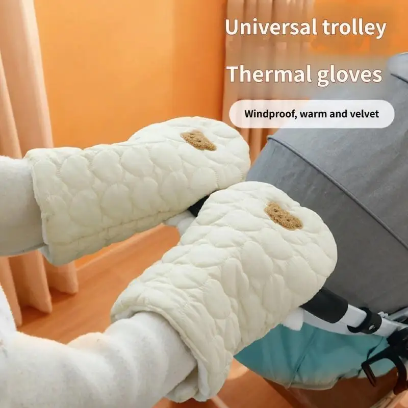 

Easy Installation Strollers Hand Protectors Warm Mittens Cotton Comfortable Daily for Year Round Outdoor Use A2UB