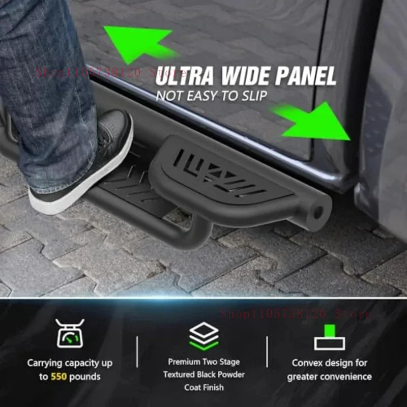 Hot Selling Heavy 4X4 Off-Road -Stair Den Black Powder Coated Steel Bolt-On Pair Of Running Boards Tundra CrewMax