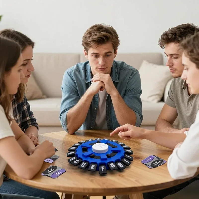 Crazy Alphabet Board Game For Kids Educational Spelling Toy Family Interactive Spinner Letter Matching Learning Desktop Games