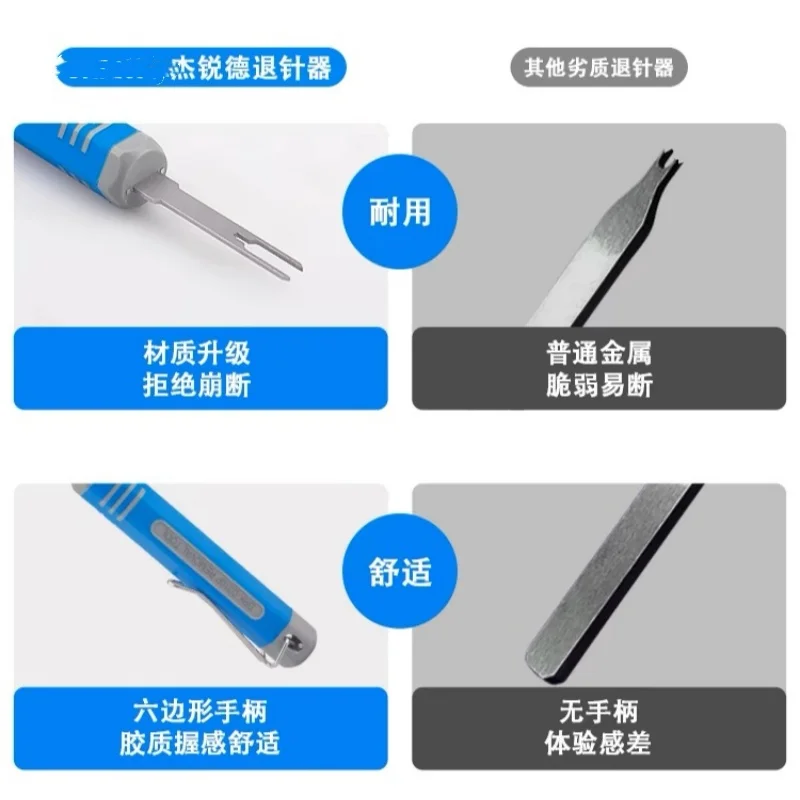 Afbeelding 4: Voor Audi Volkswagen Pin Remover Set Auto Plug Wire Remover Kabelboom Terminal Removal Tool