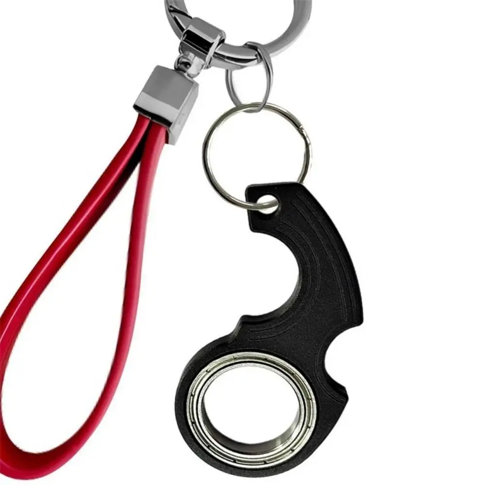 Aluminium Alloy Revolve Fingertip Keyring Anti-Anxiety Light Trendy Fingertip Rotation Keychain Light Weight Portable