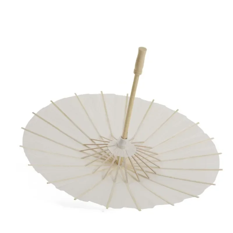 10/20pcs Paper Parasol 30/60cm Chinese Paper Umbrellas White Umbrella Photography Props for Baby Shower Party Wedding Rustic