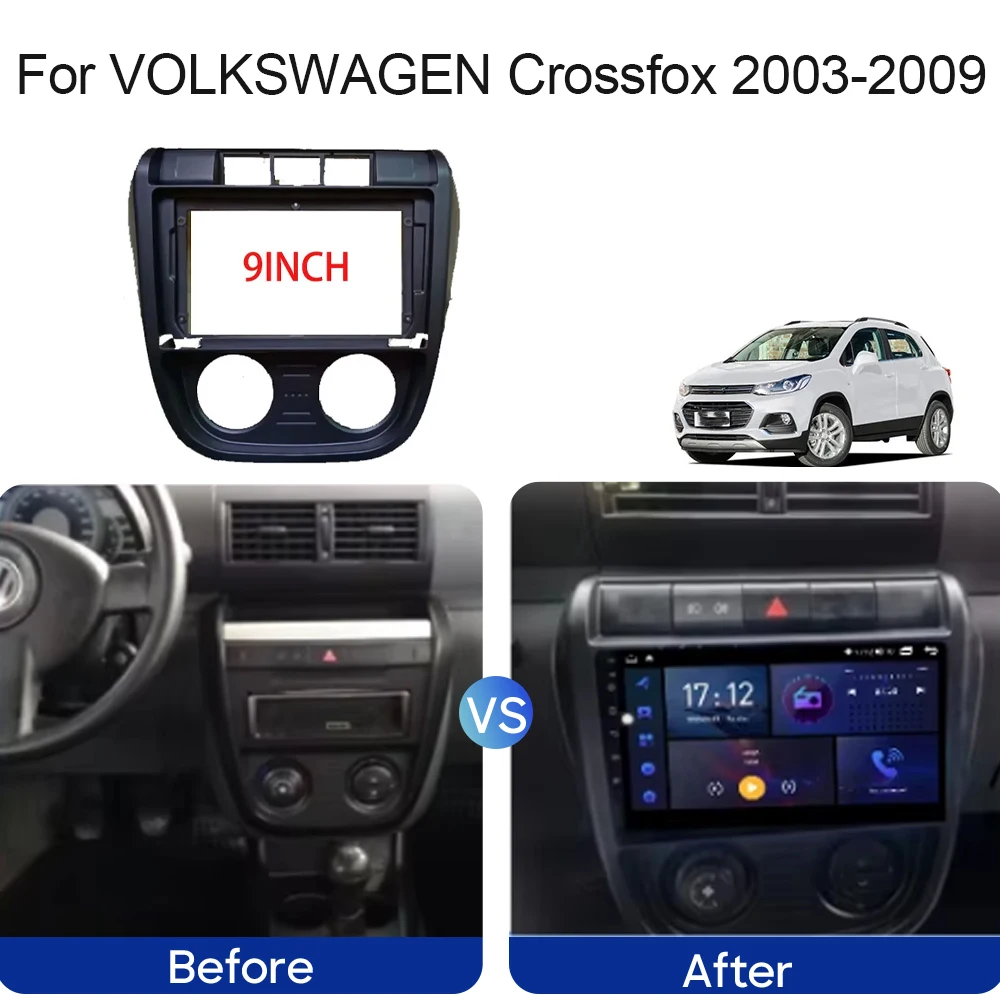 Android 14 Stereo Car Radio For VOLKSWAGEN Crossfox 2003-2009 Multimedia Video Player 4G GPS Android Auto CarPlay DSP No 2 Din
