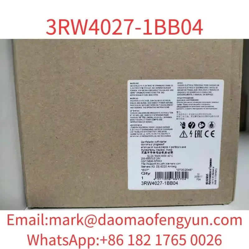 3RW4027-1BB04 Brand New SIRIUS soft starter S0 32 A, 15 kW/400 V, 40 °C 200-480 V AC, 24 V AC/DC