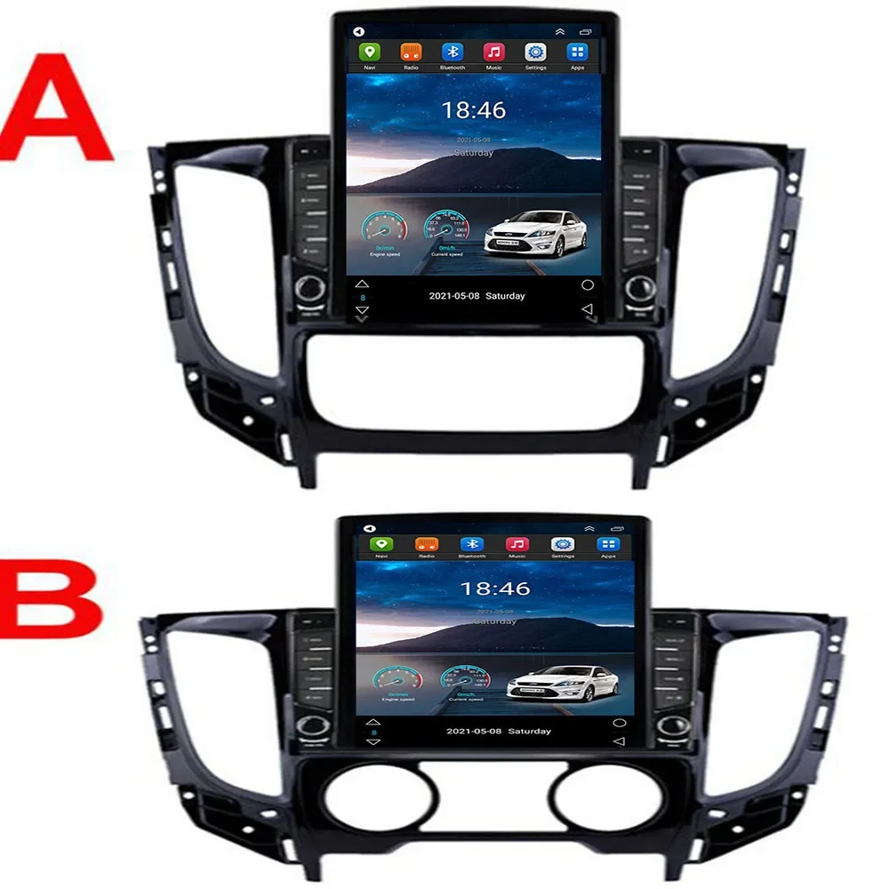 For Tesla Style 2 Din Android 14 Car Radio For Mitsubishi Triton L200 MT AT 2015-2035 Multimedia Video Player GPS Stereo Camera