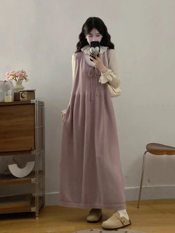 

Розовый, фиолетовый женский жилет больших размеров Dr Faionable, комплект из двух предметов с деревянным воротником, юбка-миди с высокой талией, офисная...