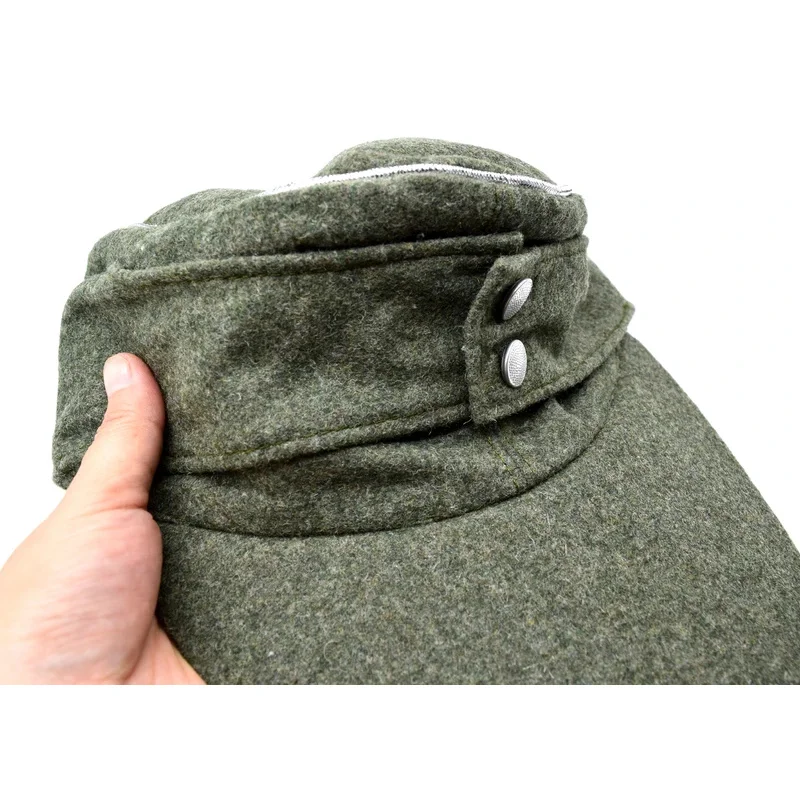 Gorra campo alemana M43 lana – Recreación táctica Panzer - imagen 4
