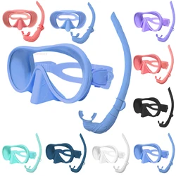 Diving facial mirror, anti -fog 180 ° snorkeling facial mirror, deep water diving mask diving goggles with respiratory tube