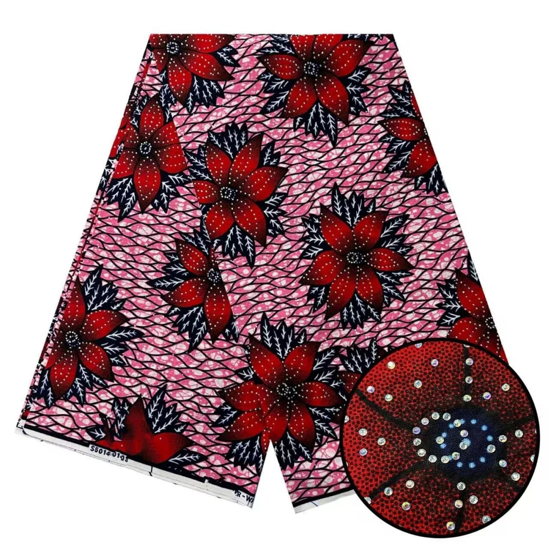 

2025 New Design 100% Cotton Top Quality Stone Wax African Fabric For Wedding Dress Making Craft Loincloth HS5