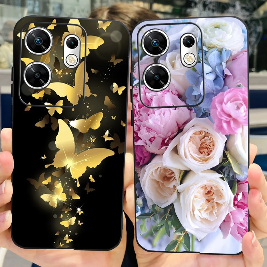 For Infinix Zero 30 4G Case X6731B Cute Cat Butterfly Cover Soft Silicone TPU Phone Case For Infinix Zero 30 5G Zero30 4G Fundas