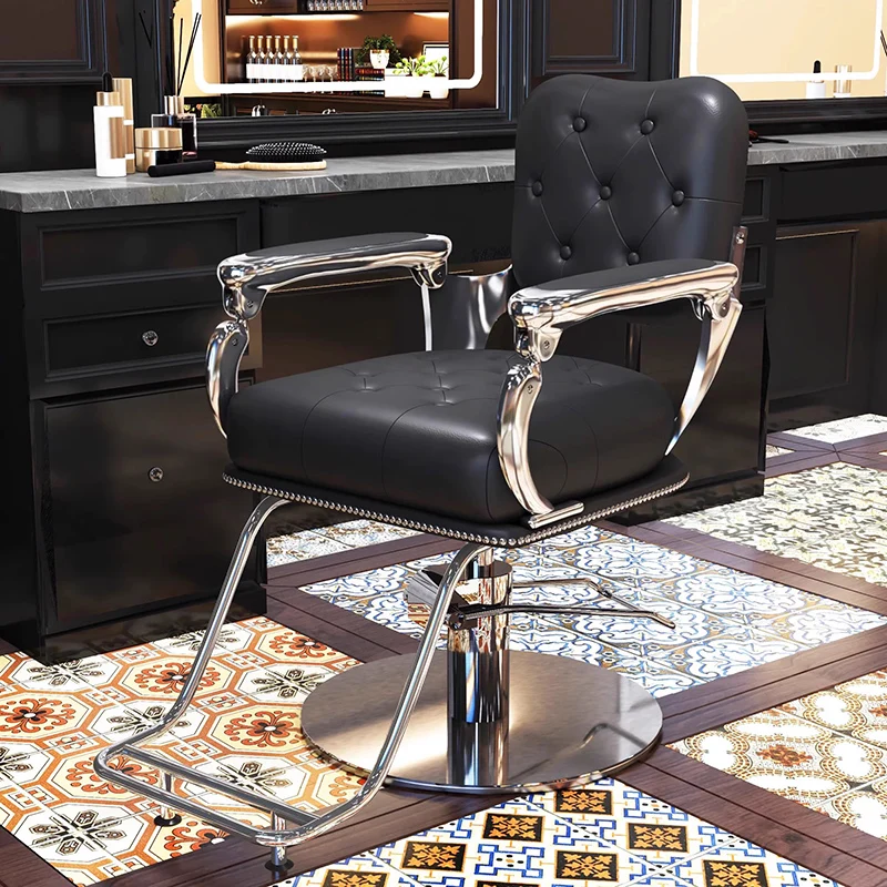

European Trendy Barber Chair Hairdressing Commercial Salon Supplies Shampoo Barber Chair Aesthetic Luxury Commercial Furniture