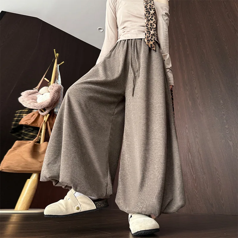 

Широкие брюки из хлопка, женские осенние парусиновые брюки с несколькими карманами, уличная одежда, прочный карго, тяжелый вес, походы на открытом воздухе, ретро