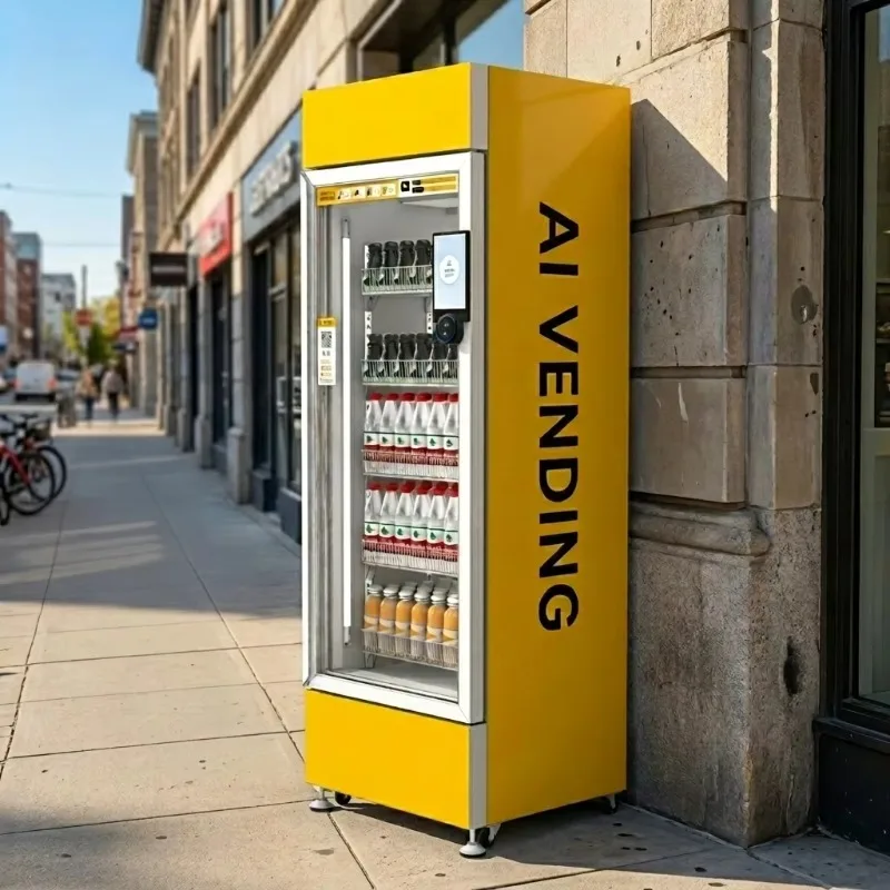 Fully Automatic Smart Beverage Vending Machine with QR Code Scanning Door Opening for Unmanned Self-Service Customized