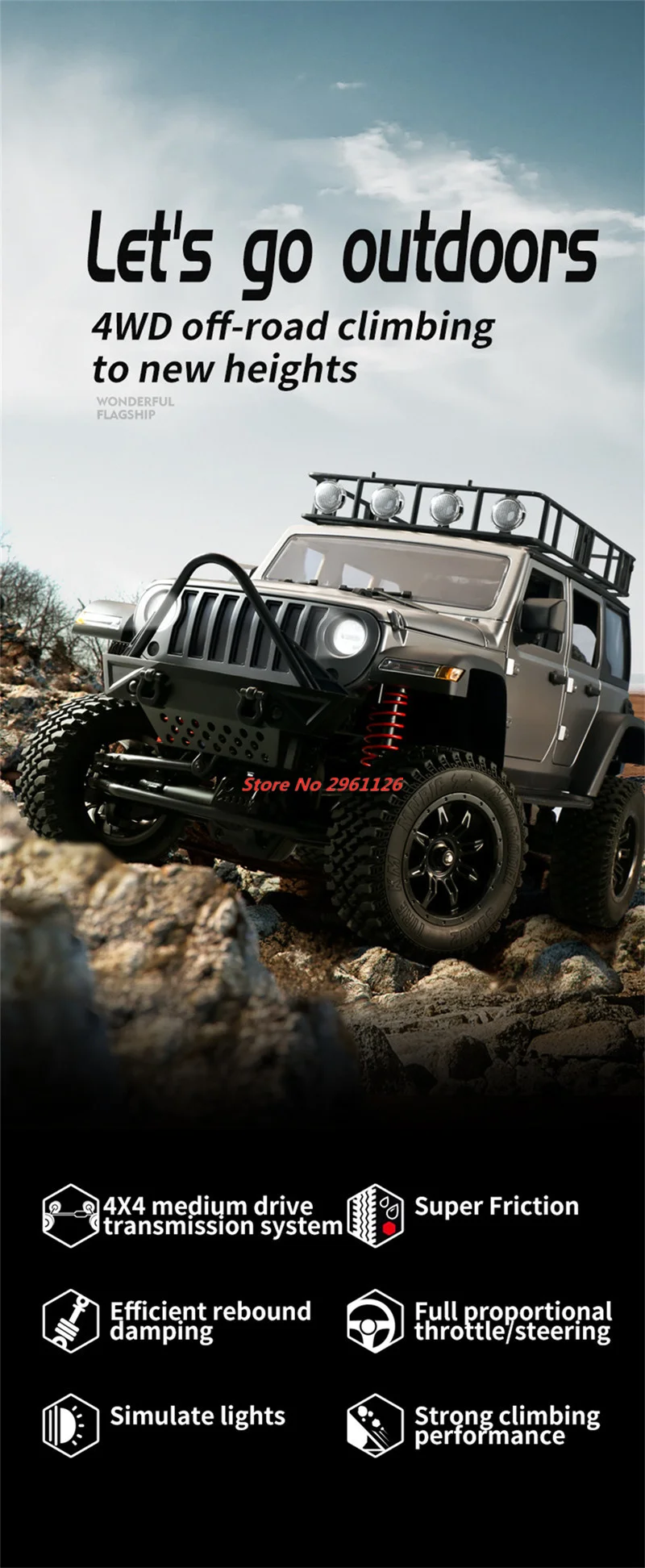 1:12 Full Scale RTR Version RC Crawler Car LED Light Rock Crawler Climbing Truck Off-road Vehicles With Led Light Racing Car To