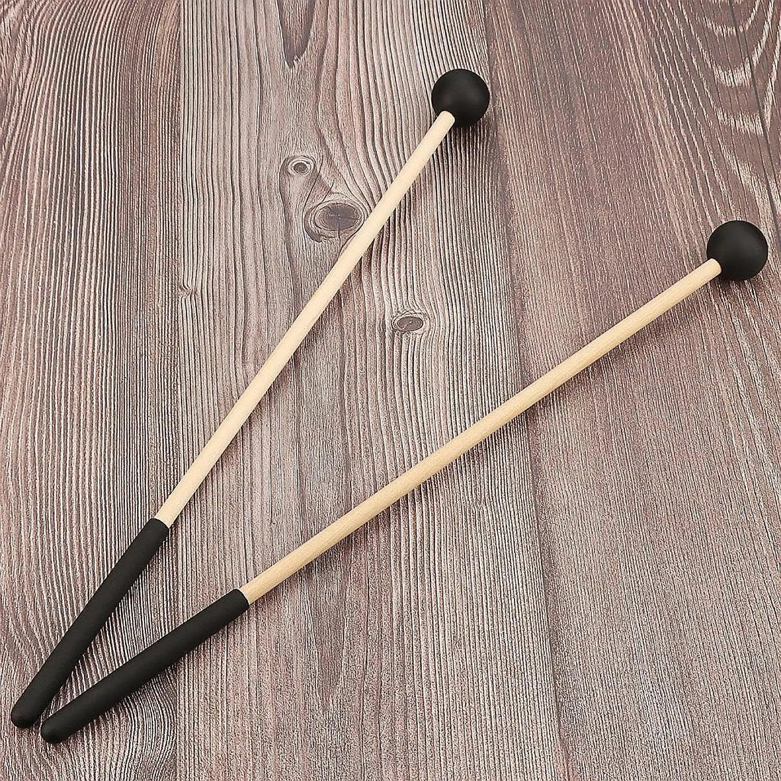 Wooden Drum Mallets 43cm Pair Percussion Sticks for Marimba Gong Snare Performance Ergonomic Grip Instrument Accessories