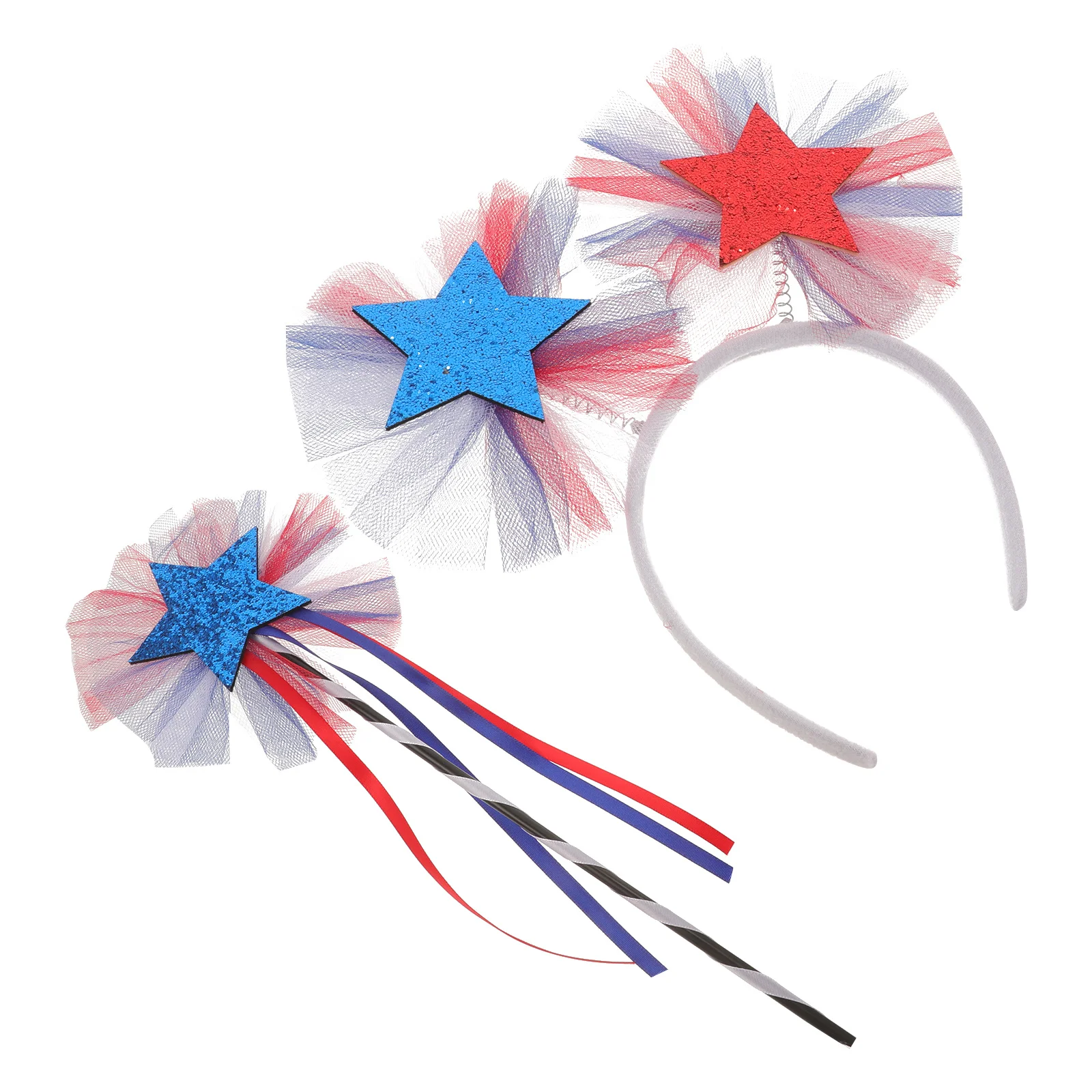 

1Set 4Th of July Headbands Star Hairband Patriotic Independence Day Party Decorations Festival Costume Accessories for Kids