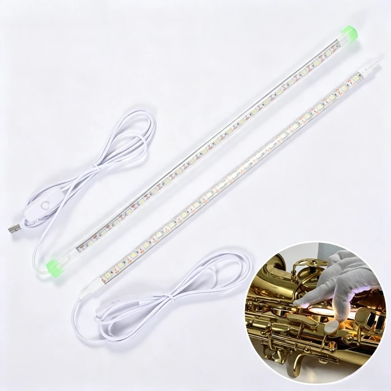 Saxophone Repair Inspection Lamp Clarinet Air Leak Detection Light Strip LED/USB Interface Repair Tool Brass Instruments Parts