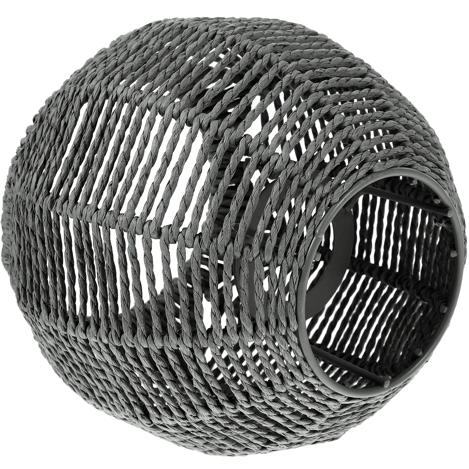 

1Pcs Gray Hemp Rope Woven Lampshade Pendant Light Shade Replacement Chandelier Cover Unique Decor