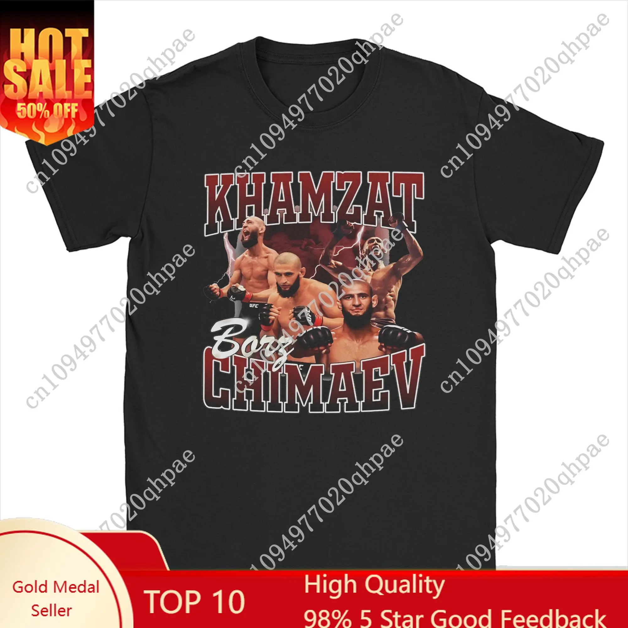 

Wolf King Khamzat Chimaev Fighting T Shirt Men 100% Cotton Male T-Shirts Chechnya Boxing Tee Short Sleeve Clothes 4XL 5XL 6XL