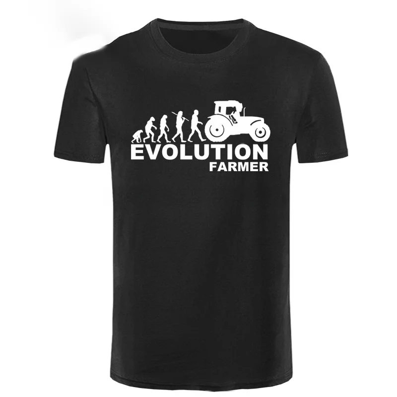 Farmer Evolution Mens T Shirt Farming Tractor Fendt Claas Machinery Short Sleeve Fashion Summer Printing T-shirt