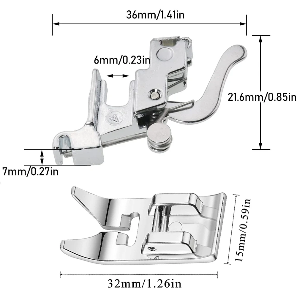 Snap On Low Shank Adapter Presser Foot Holder with Universal Press Foot for Household Sewing Machine Quilting Stitching Foot