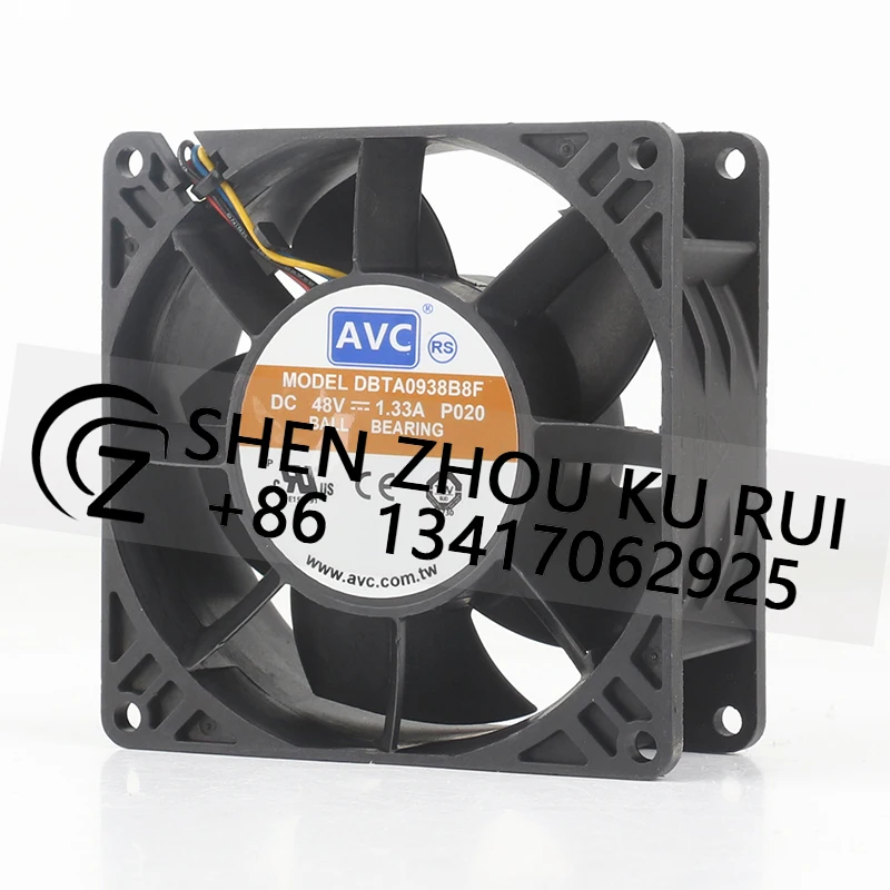 Cooling fan AVC 48V 1.33A AC EC 9CM 4-wire pwm speed regulation Power Server Violence 9038 DBTA0938B8F