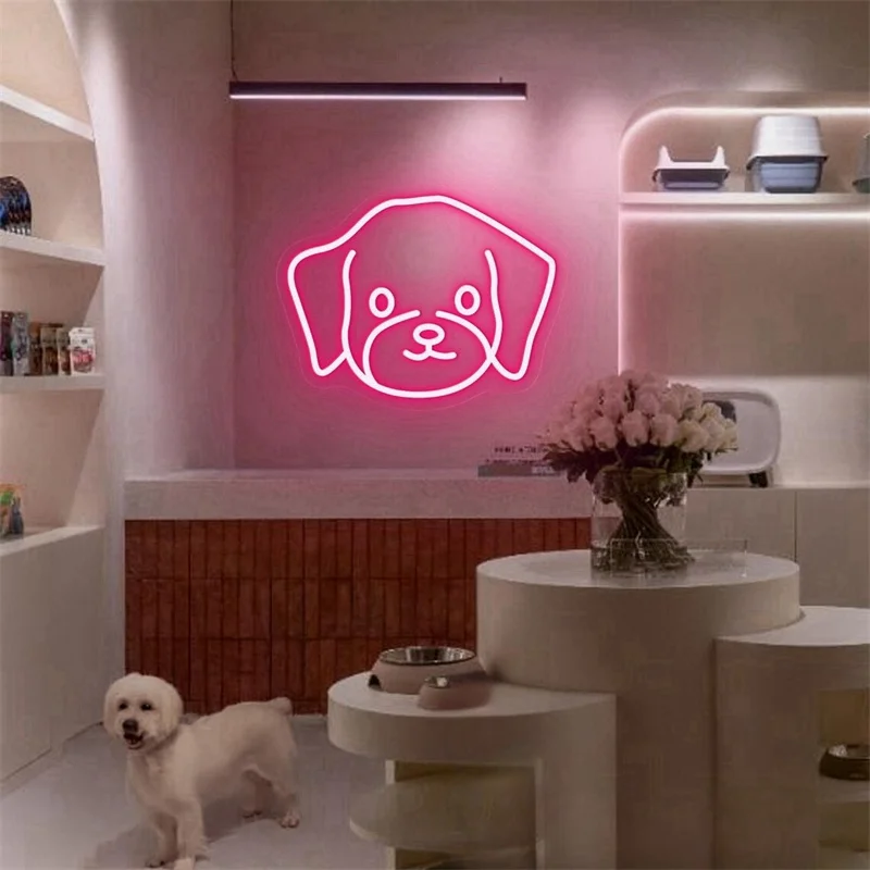 Dog Neon Sign Custom Animal Neon Sign Dog Pet Led Neon Light Home Wall Decor Pets House Neon Decor Personalized Gift For Pets