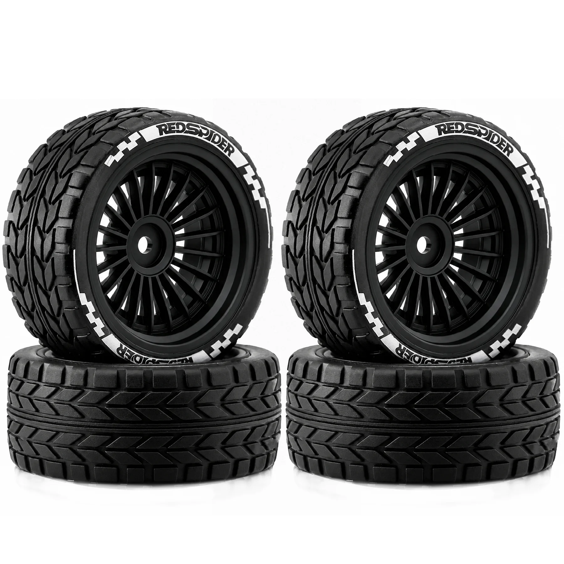 1/10 RC On-Road Reifen 2,56 Zoll Außendurchmesser Kunststoffrad 12mm Sechskant für 1/10 Tamiya TT01 TT02 XV02 XV01 WLtoys HSP MJX 10303