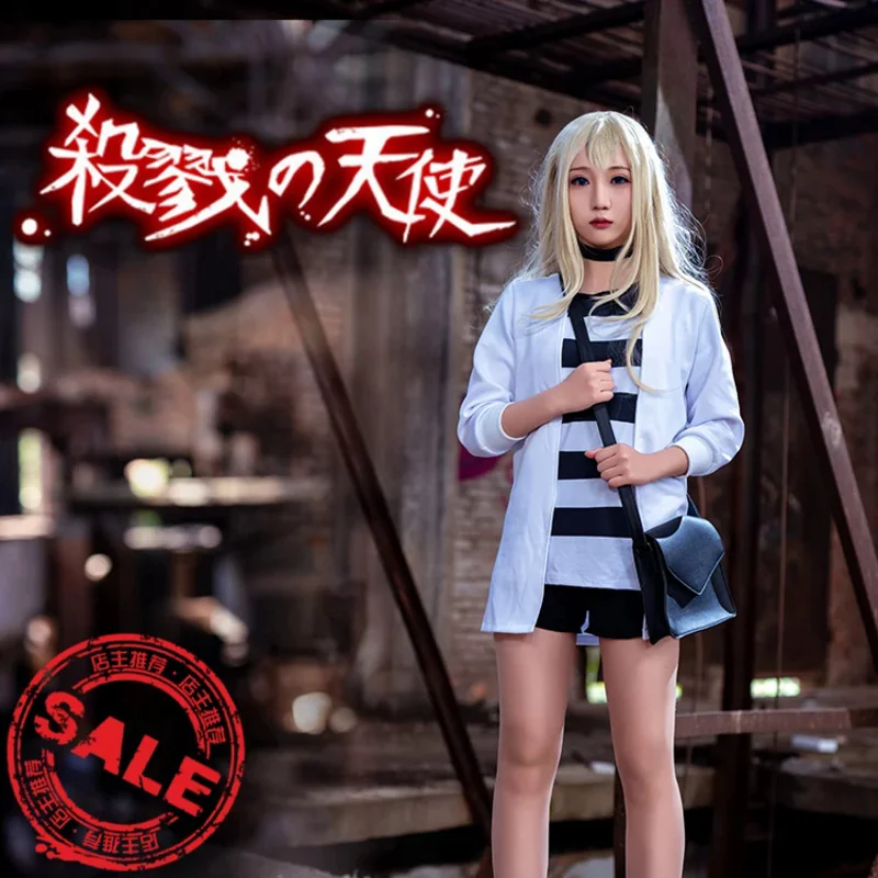 Anime Angels of Death Satsuriku no Tenshi Costume Cosplay Isaac Foster Rachel Gardner Costume Zack Ray Wig Halloween Party A Set