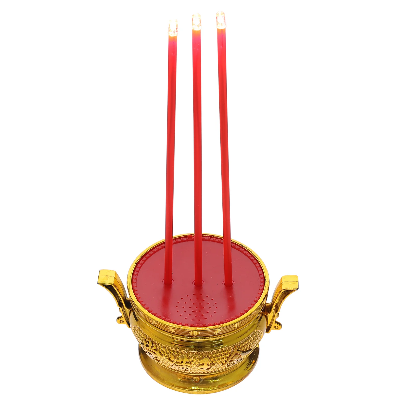 

Electronic Incense Burner Decorative LED Practical Buddha Censer Vintage Ornaments Chinese Style Plastic Candlestick