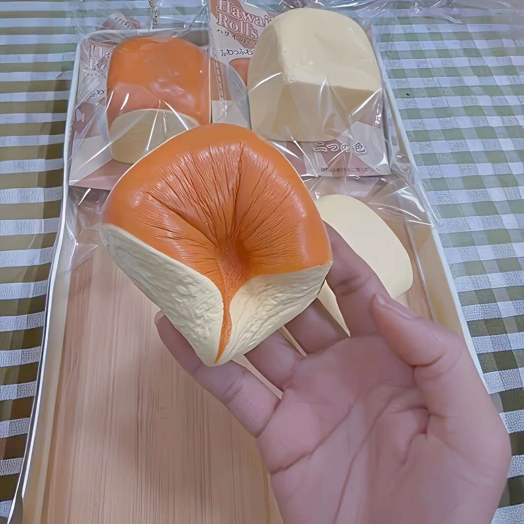 Pelúcia de pão havaiano realista de ascensão lenta - Decoração de mesa Prank Prop Presente de festa de feriado