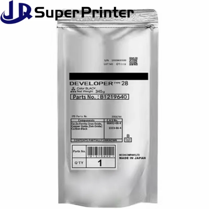 

1pcs 345g Black Developer Powder Type28 For Ricoh 2015 2018 2018D MP1800 2000SP MP2500 3025 3030 Compatible AF 2015 AF2018D