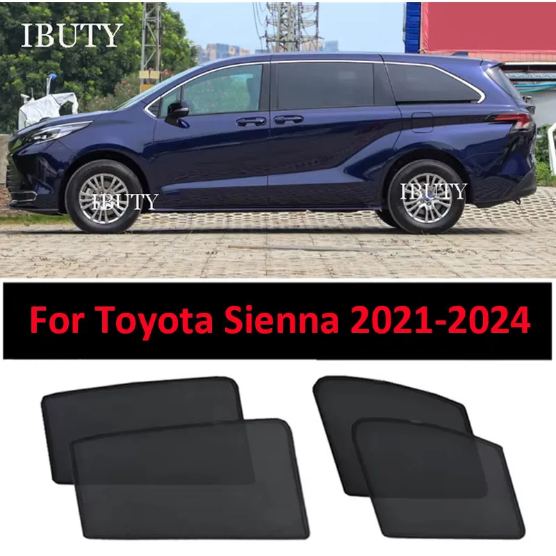 

For Toyota Sienna 2021-2024 Magnetic Sunshade Car Side Window Sun Visor Mesh Curtains Sunscreen Heat Insulation Protection Cover