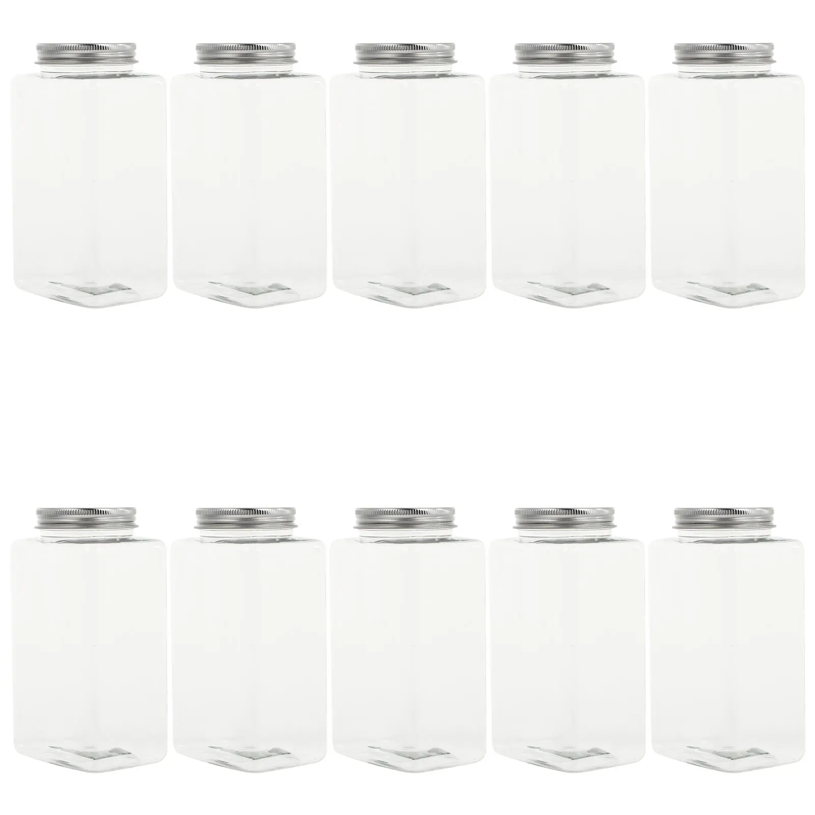 

10pcs Disposable Beverage Bottles Juice Storage Transparent Drink Cups For Milk Tea Smoothie Jam Take-Out Use Food Grade