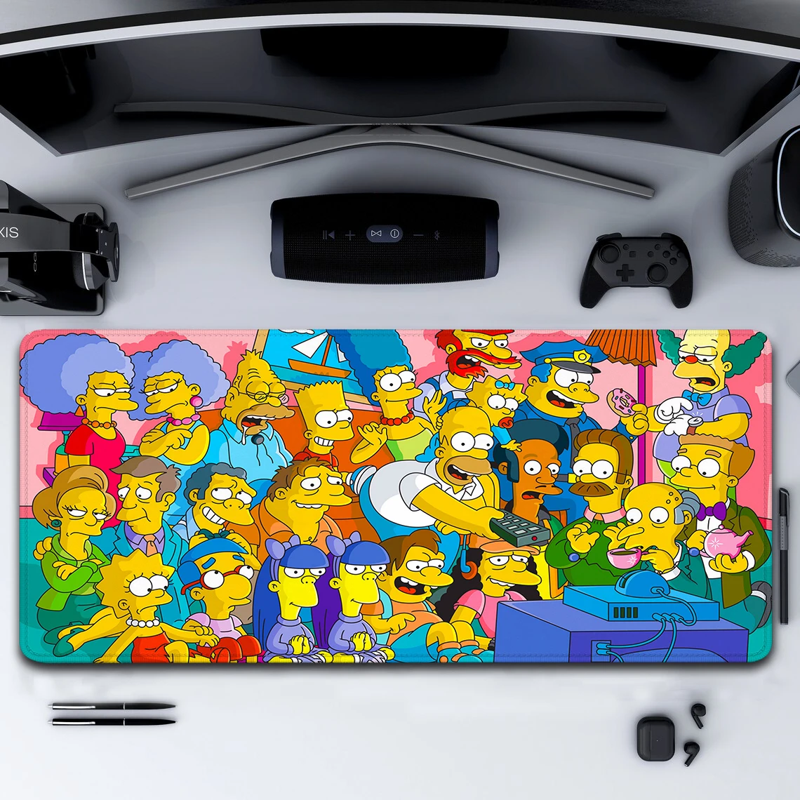 Alfombrilla de ratón para juegos de dibujos animados The-Simpsons, alfombrilla de ratón de 900x400 para Gamer, alfombrilla de escritorio de 900x400, accesorios de configuración para juegos, alfombrillas para teclado y Pc